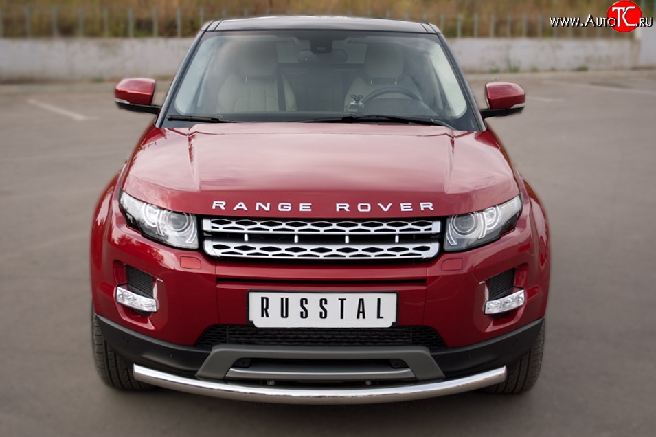 16 799 р. Одинарная защита переднего бампера диаметром 63 мм (Prestige u Pure) SLITKOFF  Land Rover Range Rover Evoque  1 L538 (2011-2015) дорестайлинг 3 дв., дорестайлинг 5 дв.  с доставкой в г. Набережные‑Челны