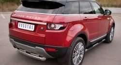 17 599 р. Защита заднего бампера (2 трубы Ø76 и 42 мм, нержавейка) SLITKOFF  Land Rover Range Rover Evoque  1 L538 (2011-2015) дорестайлинг 3 дв., дорестайлинг 5 дв.  с доставкой в г. Набережные‑Челны. Увеличить фотографию 4