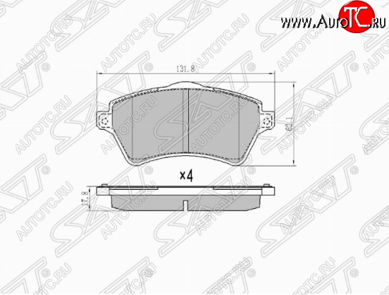 1 499 р. Комплект передних тормозных колодок SAT  Land Rover Freelander  1 (1997-2006)  с доставкой в г. Набережные‑Челны