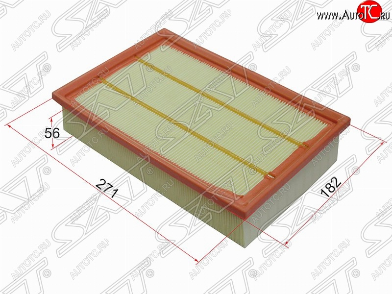 399 р. Фильтр воздушный двигателя SAT (271х182х56 mm)  Land Rover Freelander  L359 (2006-2012) дорестайлинг, 1-ый рестайлинг  с доставкой в г. Набережные‑Челны