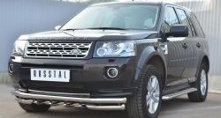 34 999 р. Защита переднего бампера (Ø63 мм с зубами, нержавейка) SLITKOFF  Land Rover Freelander  L359 (2010-2012) 1-ый рестайлинг  с доставкой в г. Набережные‑Челны. Увеличить фотографию 3