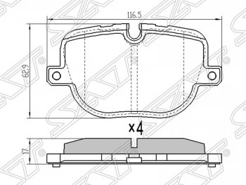 Колодки тормозные SAT (задние)  Range Rover  3 L322, Range Rover Sport  1 L320