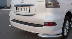 15 299 р. Защита заднего бампера (Ø76 мм уголки, нержавейка) SLITKOFF Lexus GX460 J150 1-ый рестайлинг (2013-2019)  с доставкой в г. Набережные‑Челны. Увеличить фотографию 2