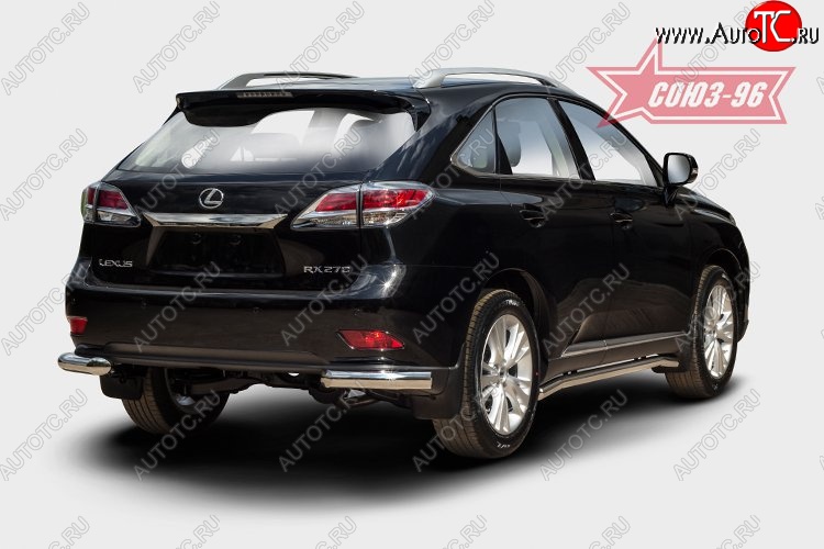 1 249 р. Защита заднего бампера из боковых уголков (d76) Souz-96 Lexus RX 270 AL20 дорестайлинг (2015-2019)  с доставкой в г. Набережные‑Челны