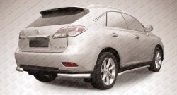 Защита заднего бампера из двух боковых уголков диаметром 76 мм Slitkoff Lexus RX 270 AL20 дорестайлинг (2015-2019)