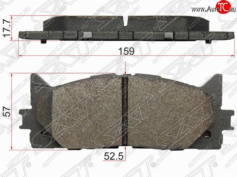 1 459 р. Комплект тормозных колодок SAT  Lexus GS300  S190 (2007-2012), Lexus GS350  L10 (2011-2016), Lexus GS450H  L10 (2011-2015), Lexus GX460  J150 (2009-2022), Toyota Camry ( XV40,  XV50) (2006-2014)  с доставкой в г. Набережные‑Челны