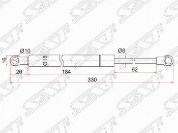 Упор крышки багажника SAT (газовый) BMW 5 серия F11 дорестайлинг, универсал (2009-2013)