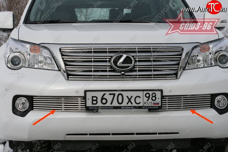 9 359 р. Декоративный элемент воздухозаборника Souz-96 (d10) Lexus GX460 J150 дорестайлинг (2009-2013)  с доставкой в г. Набережные‑Челны