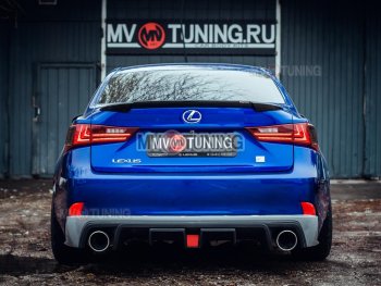 16 499 р. Диффузор заднего бампера MV tuning (со стоп сигналом и килями) Lexus IS250 XE30 седан дорестайлинг (2013-2016) (Неокрашенный)  с доставкой в г. Набережные‑Челны. Увеличить фотографию 3