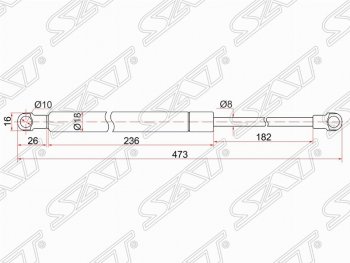 Упор капота SAT (газовый)  IS250  XE20, IS350  XE20