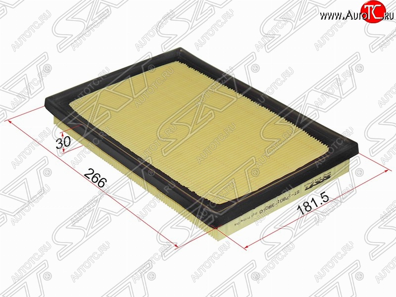 359 р. Фильтр воздушный двигателя SAT (266х181.5х30 mm)  Lexus LS460  XF40 (2006-2012), Lexus LS600HL  XF40 (2006-2009), Toyota Camry ( XV50,  XV55) (2011-2018)  с доставкой в г. Набережные‑Челны