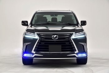 22 699 р. Накладка на передний бампер Автократ (без LED-оптики) Lexus LX450d J200 2-ой рестайлинг (2015-2022) (Неокрашенная)  с доставкой в г. Набережные‑Челны. Увеличить фотографию 11