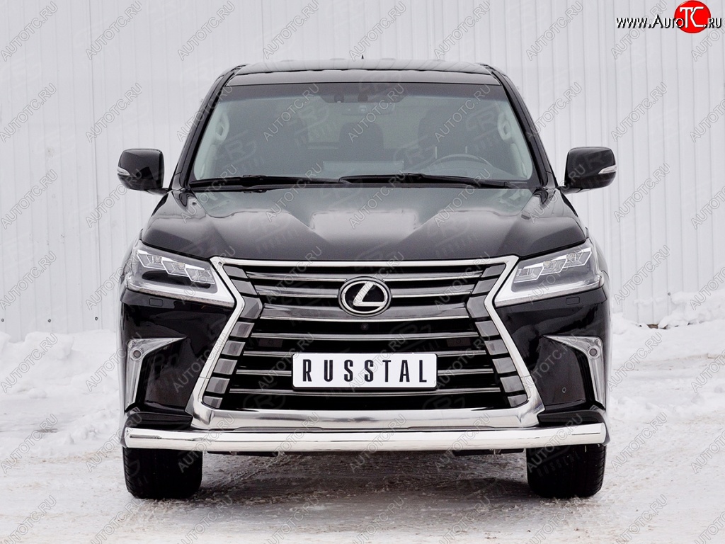 19 899 р. Защита переднего бампера (Ø76 мм, нержавейка) SLITKOFF  Lexus LX450d  J200 (2015-2022) 2-ой рестайлинг  с доставкой в г. Набережные‑Челны