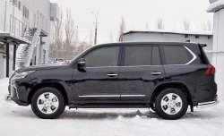 14 999 р. Защита порогов из круглой трубы диаметром 42 мм SLITKOFF Lexus LX450d J200 2-ой рестайлинг (2015-2022)  с доставкой в г. Набережные‑Челны. Увеличить фотографию 3