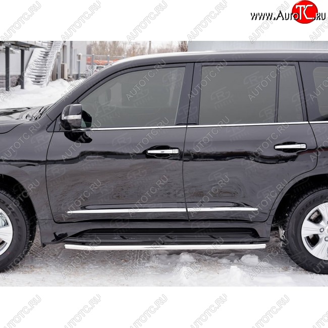 16 799 р. Защита порогов из круглой трубы диаметром 42 SLITKOFF v3  Lexus LX450d  J200 - LX570  J200  с доставкой в г. Набережные‑Челны