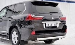 18 599 р. Защита заднего бампера (Ø76 мм, нержавейка, NOT F-SPORT/HERITAGE) SLITKOFF  Lexus LX450d  J200 - LX570  J200  с доставкой в г. Набережные‑Челны. Увеличить фотографию 4