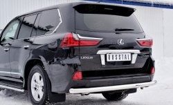 21 449 р. Защита заднего бампера (Ø76 мм, нержавейка) SLITKOFF Lexus LX570 J200 2-ой рестайлинг (2015-2022)  с доставкой в г. Набережные‑Челны. Увеличить фотографию 4