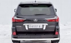 Защита заднего бампера (Ø76 мм, нержавейка) SLITKOFF  LX450d  J200, LX570  J200