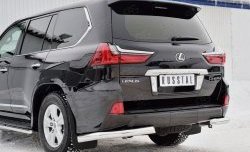 15 299 р. Защита заднего бампера (Ø76 мм уголки, нержавейка) SLITKOFF  Lexus LX450d  J200 (2015-2022) 2-ой рестайлинг  с доставкой в г. Набережные‑Челны. Увеличить фотографию 4