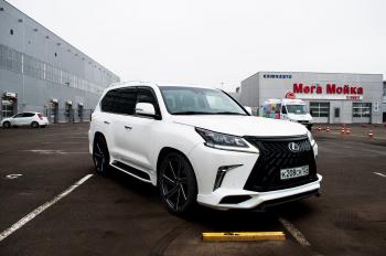 45 999 р. Юбка переднего бампера HEMMES Lexus LX570 J200 2-ой рестайлинг (2015-2022) (Неокрашенная)  с доставкой в г. Набережные‑Челны. Увеличить фотографию 2