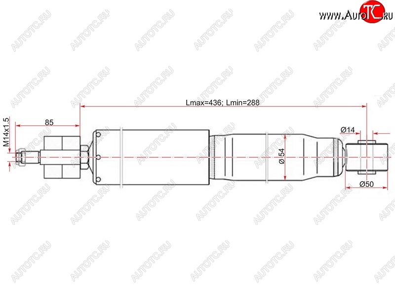 2 579 р. Амортизатор передний LH=RH SAT  Lexus LX470  J100 (1998-2002), Toyota Land Cruiser  100 (1998-2007)  с доставкой в г. Набережные‑Челны