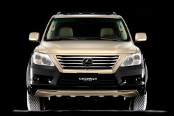 11 949 р. Накладка на передний бампер Goldman Lexus LX570 J200 дорестайлинг (2007-2012) (Неокрашенная)  с доставкой в г. Набережные‑Челны. Увеличить фотографию 2