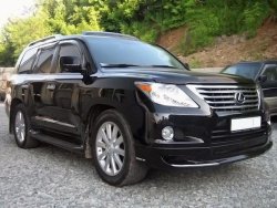 15 349 р. Накладка на передний бампер LX MODE Lexus LX570 J200 дорестайлинг (2007-2012) (Неокрашенная)  с доставкой в г. Набережные‑Челны. Увеличить фотографию 2