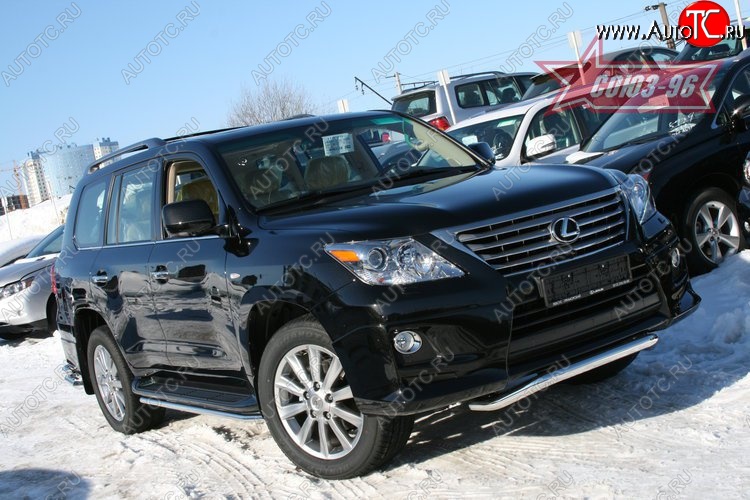 14 309 р. Защита переднего бампера Sport Package Souz-96 (d60) Lexus LX570 J200 дорестайлинг (2007-2012)  с доставкой в г. Набережные‑Челны