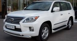 25 999 р. Защита переднего бампера (2 трубыØ76 и 63 мм, нержавейка) Russtal Lexus LX570 J200 дорестайлинг (2007-2012)  с доставкой в г. Набережные‑Челны. Увеличить фотографию 4