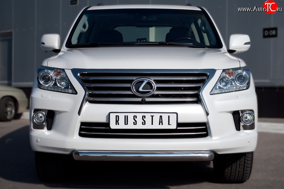 18 599 р. Одинарная защита переднего бампера SLITKOFF диаметром 76 мм Lexus LX570 J200 дорестайлинг (2007-2012)  с доставкой в г. Набережные‑Челны