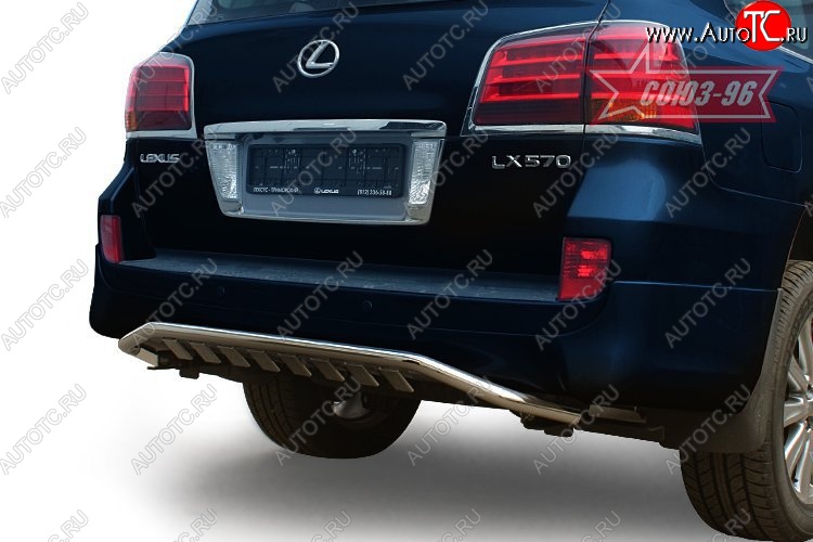 29 609 р. Защита заднего бампера Souz-96 (d60) Lexus LX570 J200 дорестайлинг (2007-2012)  с доставкой в г. Набережные‑Челны