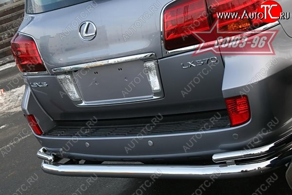 25 667 р. Двойная защита заднего бампера Souz-96 (d76/42) Lexus LX570 J200 дорестайлинг (2007-2012)  с доставкой в г. Набережные‑Челны