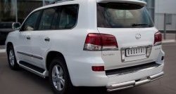 20 949 р. Защита заднего бампера (Ø76 и 42 мм, нержавейка) SLITKOFF  Lexus LX570  J200 (2007-2012) дорестайлинг  с доставкой в г. Набережные‑Челны. Увеличить фотографию 4