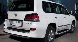 14 999 р. Защита заднего бампера (Ø75х42 мм, нержавейка) Russtal Lexus LX570 J200 дорестайлинг (2007-2012)  с доставкой в г. Набережные‑Челны. Увеличить фотографию 3