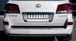 14 999 р. Защита заднего бампера (Ø75х42 мм, нержавейка) Russtal Lexus LX570 J200 дорестайлинг (2007-2012)  с доставкой в г. Набережные‑Челны. Увеличить фотографию 4