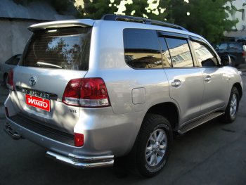 10 999 р. Защита заднего бампера WINBO (уголки, Ø76 и 38 мм, нержавейка) Toyota Land Cruiser 200 дорестайлинг (2007-2012)  с доставкой в г. Набережные‑Челны. Увеличить фотографию 5