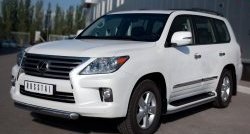 18 599 р. Одинарная защита переднего бампера диаметром 76 мм SLITKOFF  Lexus LX570  J200 (2012-2015) 1-ый рестайлинг  с доставкой в г. Набережные‑Челны. Увеличить фотографию 4