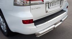 20 949 р. Защита заднего бампера (2 трубы Ø76 и 42 мм, нержавейка) SLITKOFF  Lexus LX570  J200 (2012-2015) 1-ый рестайлинг  с доставкой в г. Набережные‑Челны. Увеличить фотографию 2