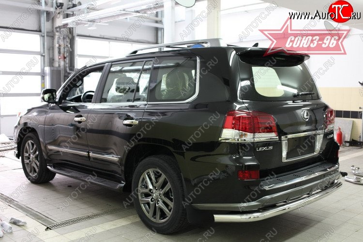 5 849 р. Защита заднего бампера Sport Souz-96 (d76) Lexus LX570 J200 1-ый рестайлинг (2012-2015)  с доставкой в г. Набережные‑Челны