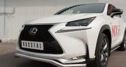 15 999 р. Защита переднего бампера (Ø63 мм волна, нержавейка, F-SPORT) SLITKOFF  Lexus NX200T  Z10 (2014-2017)  с доставкой в г. Набережные‑Челны. Увеличить фотографию 2