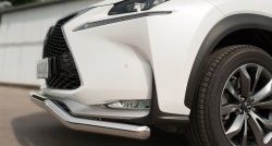 15 999 р. Защита переднего бампера (Ø63 мм волна, нержавейка, F-SPORT) SLITKOFF  Lexus NX200T  Z10 (2014-2017)  с доставкой в г. Набережные‑Челны. Увеличить фотографию 3