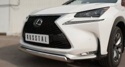 17 299 р. Защита переднего бампера (Ø75х42 мм, нержавейка, F-SPORT) Russtal Lexus NX200T Z10 (2014-2017)  с доставкой в г. Набережные‑Челны. Увеличить фотографию 2