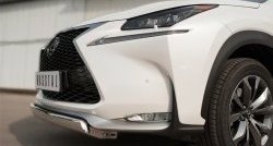 17 299 р. Защита переднего бампера (Ø75х42 мм, нержавейка, F-SPORT) Russtal Lexus NX200T Z10 (2014-2017)  с доставкой в г. Набережные‑Челны. Увеличить фотографию 3