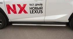 24 749 р. Широкая защита порогов F SPORT Russtal Lexus NX200T Z10 (2014-2017) (Текстура поверхности листа №1)  с доставкой в г. Набережные‑Челны. Увеличить фотографию 3