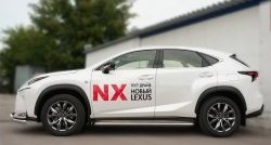 24 749 р. Широкая защита порогов F SPORT Russtal Lexus NX200T Z10 (2014-2017) (Текстура поверхности листа №1)  с доставкой в г. Набережные‑Челны. Увеличить фотографию 4