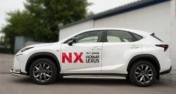 24 749 р. Широкая защита порогов F SPORT Russtal Lexus NX200T Z10 (2014-2017) (Текстура поверхности листа №1)  с доставкой в г. Набережные‑Челны. Увеличить фотографию 6