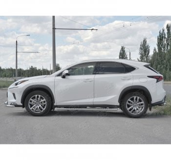 31 649 р. Пороги труба 120х60 Russtal (овал с проступью) Lexus NX300h Z10 дорестайлинг (2014-2017)  с доставкой в г. Набережные‑Челны. Увеличить фотографию 3