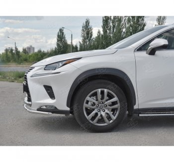 17 599 р. Защита переднего бампера (Ø42 мм, нержавейка) SLITKOFF  Lexus NX300h  Z10 (2014-2017) дорестайлинг  с доставкой в г. Набережные‑Челны. Увеличить фотографию 2