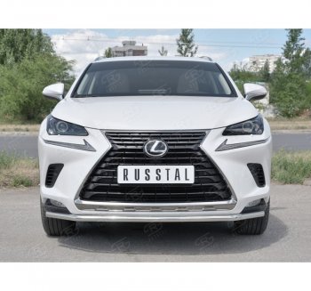 17 599 р. Защита переднего бампера (Ø42 мм, нержавейка) SLITKOFF  Lexus NX300h  Z10 (2014-2017) дорестайлинг  с доставкой в г. Набережные‑Челны. Увеличить фотографию 4