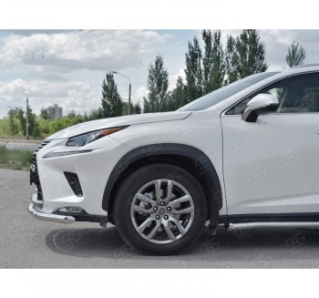 19 799 р. Защита переднего бампера (Ø63 мм, нержавейка) SLITKOFF  Lexus NX300h  Z10 (2014-2017) дорестайлинг  с доставкой в г. Набережные‑Челны. Увеличить фотографию 2